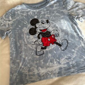 Disney Mickey Mouse Tie-Dye T-Shirt - Blue & White